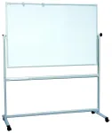 Valge magnettahvel 2x3 ratastel 120x180cm, kahepoolne keeratav