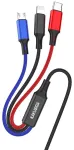 "iKaku KSC-804 XIANGYI 3in1 Lightning / Type-C / Micro" laadimiskaabel 1.2m, must