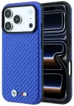 BMW M Carbon Printed Ring telefoni &uuml;mbris alusega ja MagSafe toega iPhone 17 Pro Max | iPhone 18 Pro Max sinine