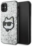 Karl Lagerfeld KLHCN61G2CPS Glitter Choupette Patch telefoni &uuml;mbris iPhone 11 | iPhone XR h&otilde;bedane (kass)