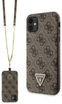 Guess GUHCN61P4TDSCPW iPhone 11 | Xr 6.1" pruun|brown hardcase Crossbody 4G Metal Logo