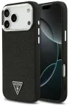Guess Glitter Triangle Logo telefoni&uuml;mbris MagSafe toega seadmele iPhone 17 Pro Max must