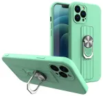 Ring Case silicone telefoni &uuml;mbris alusega iPhone 12 mini roheline