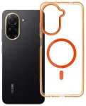 Case FRAME CLEAR HYBRID MAG COVER compatible with MagSafe for XIAOMI Redmi A5 hermes orange