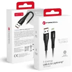 Forcell F-Energy C343 andmeedastus- ja laadimiskaabel | USB-A kuni Lightning | 12W | 1m | must