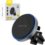 Blavec BHC-01B magnetic car phone holder for air vent with 15W wireless charging MagSafe compatible black