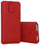 WONDER Deko Pouch Case (Size XL) for Iphone 15/15 Pro/Iphone 16/16 Pro/Samsung S24/S24 Plus/S25/S25 Plus/A53/A55 5G red