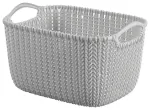 Basket Knit S ristk&uuml;likukujuline 8L 30x22x17cm helehall