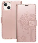 MEZZO tree raamatut&uuml;&uuml;pi telefoni &uuml;mbris iPhone 13 roosa