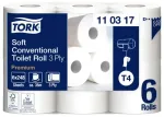 Tualettpaber TORK Premium Extra Soft T4, 3 kihti, 248 lehte rullis, 9.9 cm x 34.72 m, valge, 6 tk/pakis
