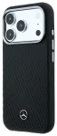 Mercedes PU Leather Semi Wrap telefoni &uuml;mbris MagSafe toega iPhone 17 Pro Max must