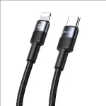 USAMS SJ729USBSG01 andmeedastus- ja laadimiskaabel | USB-C kuni USB-C | 1.2m | must