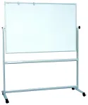 Valge magnettahvel 2x3 ratastel 100x150cm, kahepoolne