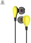 iKAKU KSC-478 Universaalsed kerged HiFi in-ear k&otilde;rvaklapid 3.5mm mikrofoniga 1.2m Kollased