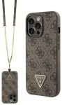 Guess GUHCP13LP4TDSCPW iPhone 13 Pro | 13 6.1" pruun|brown hardcase Crossbody 4G Metal Logo