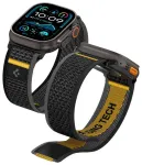 Spigen Athlex Air nutikella rihm Apple Watch 6/7/8/9/10/SE/Ultra 1/2 (44/45/46/49 mm) jaoks | nailonist | must