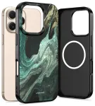TECH-PROTECT LAMANO telefoni&uuml;mbris MagSafe toega Apple iPhone 16 Pro Max jaoks, roheline