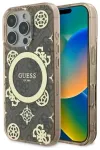 Guess GUHMP16XH4PYEEW iPhone 16 Pro Max   6.9" brązowy|brown hardcase IML Peony On 4G Background MagSafe