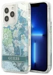 Guess GUHCP13LLFLSN iPhone 13 Pro | 13 6,1" zielony|green hardcase Flower Liquid Glitter