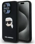 Karl Lagerfeld KLHMP15LSKHPPLK iPhone 15 Pro 6.1" czarny|black hardcase Silicone Karl Head Print MagSafe