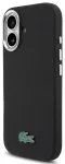 Lacoste Iconic Petit Pique Metal Logo telefoni &uuml;mbris MagSafe toega iPhone 16 must