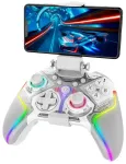 iPega 9666BH Bluetooth RGB m&auml;ngupult seadmetele Android/iOS/PS3/PS4/PC/N-Switch, valge