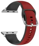 Beline Silico Leather nutikella rihm Apple Watch (42/44/45/49 mm) jaoks | tehisnahk | punane/must
