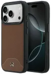 Mercedes Leather Wood Effect and Curve telefoni &uuml;mbris MagSafe toega iPhone 17 Pro Max beež