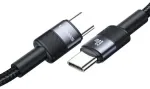 USAMS SJ724USBSG01 andmeedastus- ja laadimiskaabel | USB-C kuni USB-C