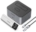 Orico IT28E-C 2-kettaline dokkimisjaam M.2 NVME ja 2.5"/3.5" HDD/2.5" SSD kloonimisfunktsiooniga - Hall