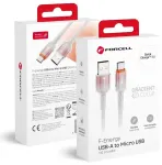 Forcell F-Energy C351 andmeedastus- ja laadimiskaabel | USB-A kuni Micro USB | QC 3.0 | 18W | 1m | valge