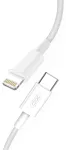 XO NB113 Vastupidav TPE Universaalne USB-C kuni Lightning PD Andme- ja kiirlaadimiskaabel 2.4A 1m Valge