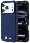 BMW M Carbon Metal Logo telefoni &uuml;mbris MagSafe toega iPhone 17 Pro Max | iPhone 18 Pro Max tumesinine