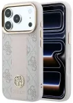 Guess 4G with Stripe Round and Classic Logos telefoni &uuml;mbris MagSafe toega iPhone 18 Pro | iPhone 17 Pro roosa