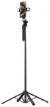 Selfie stick WH181D-Y1S 1.75m aluminum alloy telescopic tripod with dual lamp and phone holder - black
