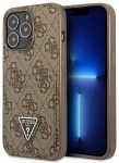 Guess GUHCP13LP4TPW iPhone 13 Pro | 13 6,1" brązowy|brown hardcase 4G Triangle Logo Cardslot