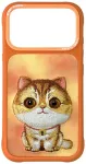Nimmy Big Eyed Pet 2.0 Cat telefoni &uuml;mbris iPhone 17 Pro oranž