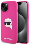 Karl Lagerfeld KLHMP15SSKHPPLF iPhone 15 6.1" fuksja|fuschia hardcase Silicone Karl Head Print MagSafe