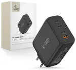 Tech-Protect NC200W-GaN reisilaadija | 200W | PD, QC, GaN | USB-C, USB-A | must