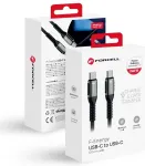 Forcell C263 andmeedastus- ja laadimiskaabel | USB-C kuni USB-C | QC 4.0, PD | 240W | 1.2m | must