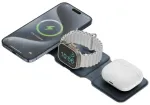 ENERGEA Bazic GoMag Trio Plus 3-in-1 juhtmevaba laadija | Qi | &Uuml;hildub MagSafe'iga | 15W | sinine