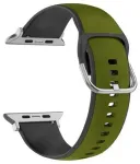 Beline nutikella rihm Apple Watch (42/44/45/49 mm) jaoks | tehisnahk | roheline/must