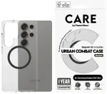 Etui CARE by PanzerGlass Flagship Urban  Combat QI do Samsung Galaxy S25 Ultra przezroczysty-czarny
