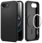 Spigen Liquid Air Mag MagSafe telefoni&uuml;mbris iPhone 16e jaoks, matt must, MagSafe toega