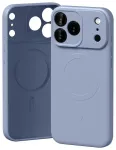 Mercury Semi-Silicone phone case with MagSafe support for iPhone 17 Pro Max purple