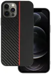 Tel Protect CARBON telefoni &uuml;mbris iPhone 12 Pro Max must punane