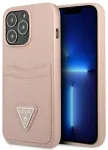 Guess GUHCP13LPSATPP iPhone 13 Pro | 13 6,1" r&oacute;żowy|pink hardcase SaffianoTriangle Logo Cardslot