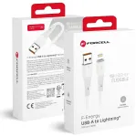 Forcell F-Energy C343 andmeedastus- ja laadimiskaabel | USB-A kuni Lightning | 12W | 1m | valge