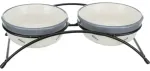 Kausside komplekt alusega : Trixie Eat on Feet Bowl Set, 2*0.3 l/12 cm