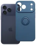 Silicone Ring telefoni &uuml;mbris alusega iPhone 17 Pro Max | iPhone 18 Pro Max tumesinine